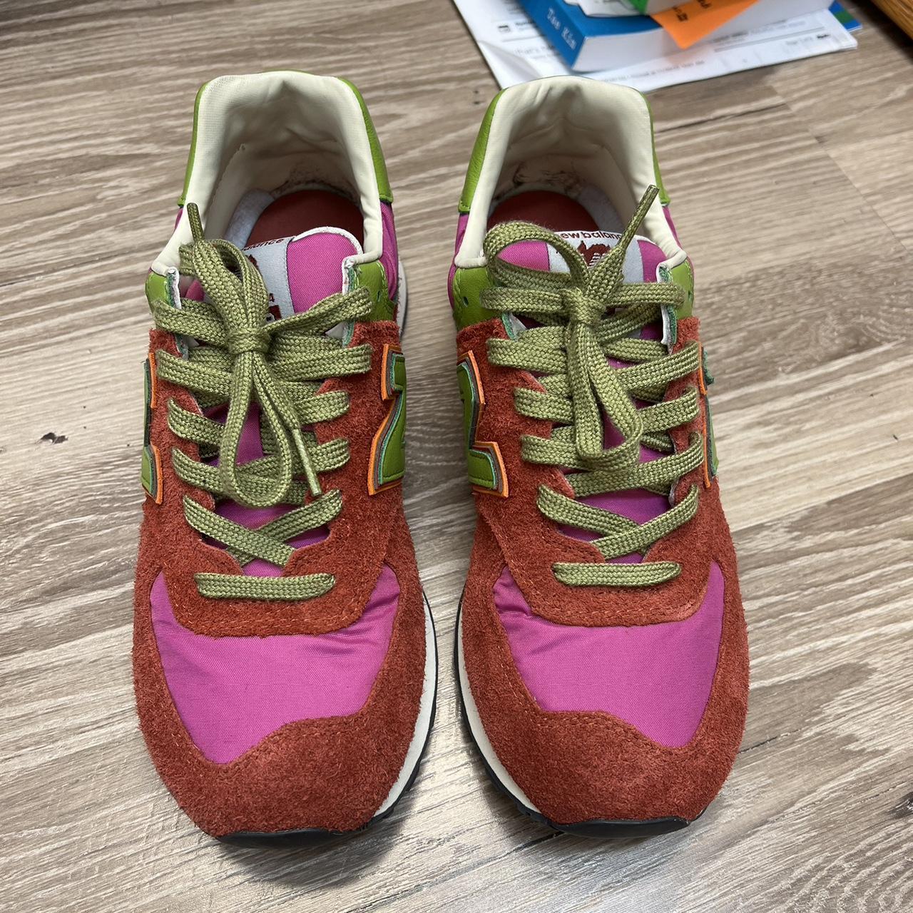 Stray Rats Men's Red and Pink Trainers | Depop