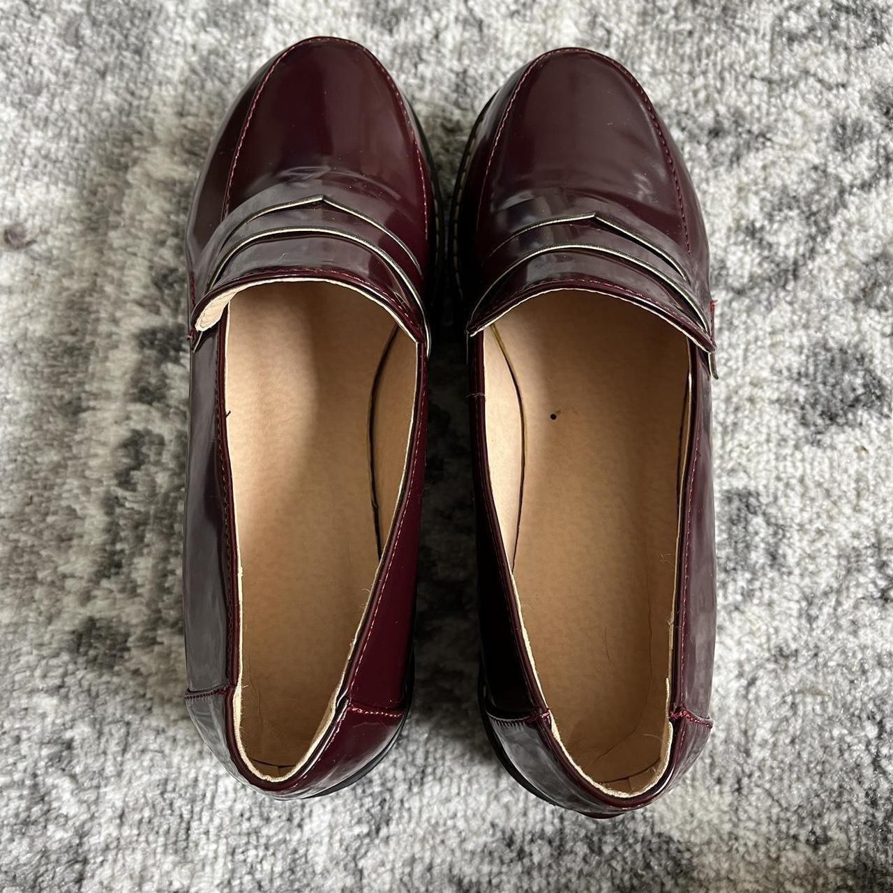 Dark cherry penny loafers 🍒 beautiful loafers that... - Depop