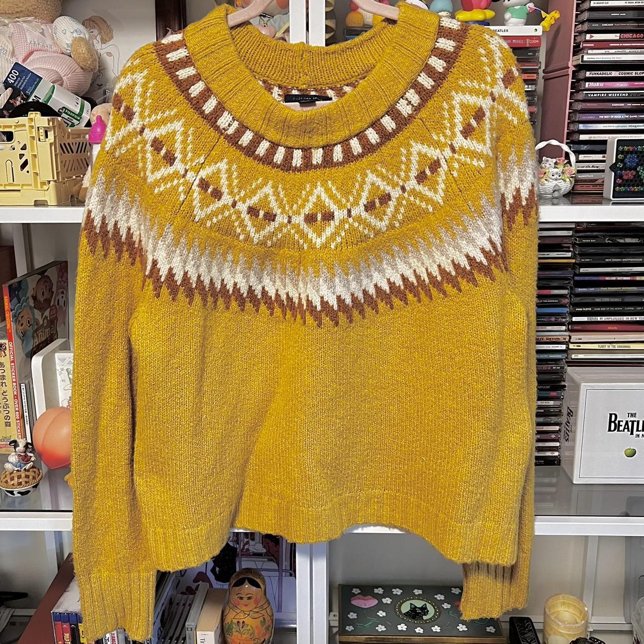 American Eagle yellow knit sweater Super soft . Depop