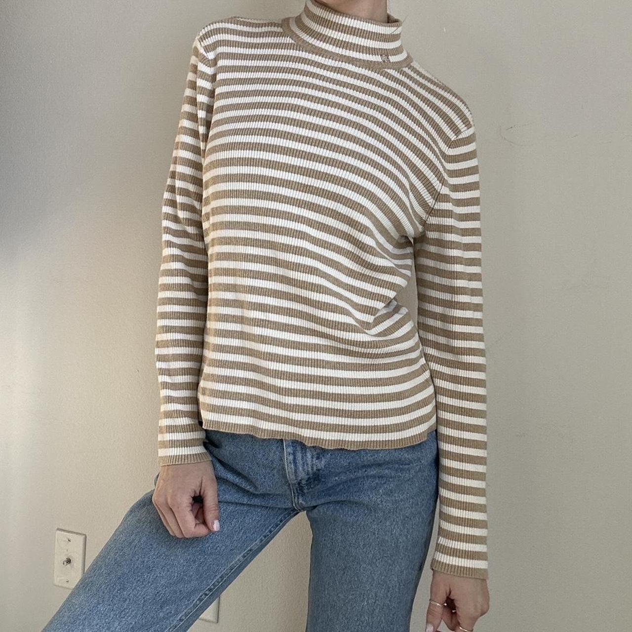 Vintage Stripped Ralph Lauren Turtleneck - Depop