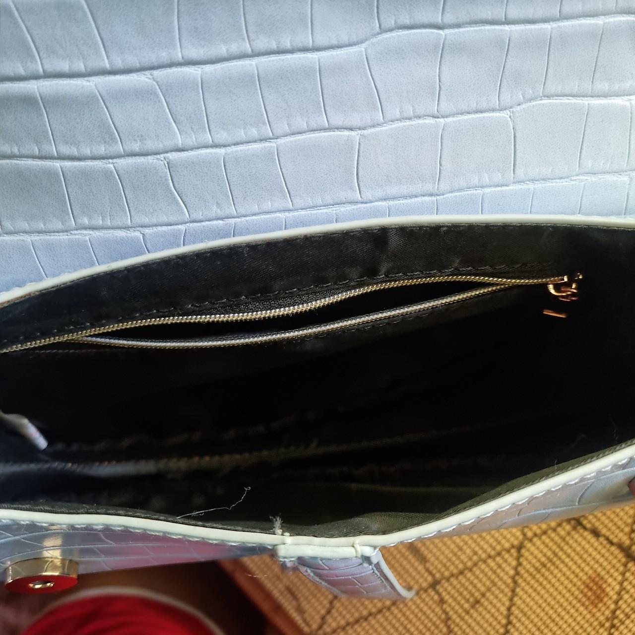 Nasty gal Croc Faux leather saddle bag, in excellent... Depop