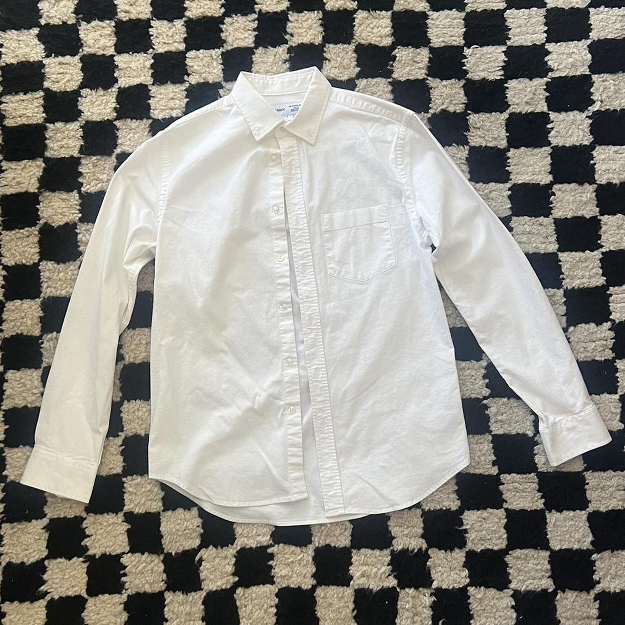 Old Navy white Oxford long sleeve shirt size Men’s... Depop