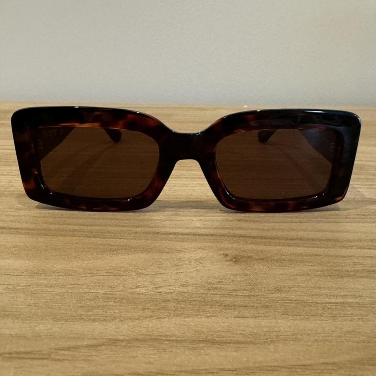 DIFF Women's Square Sunglasses - Brown – DIFF sun… - image 1