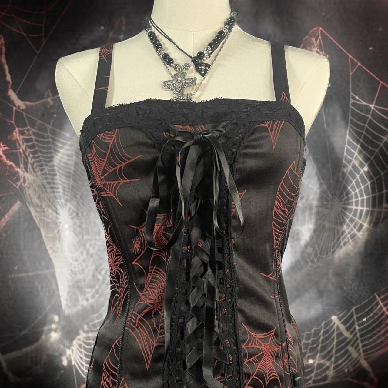 Halloween Spiderweb Black Lace high quality Tripp Corset