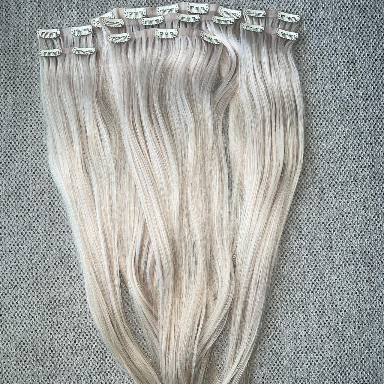 Glam Seamless Clip In Hair Extensions 100 Remy Depop