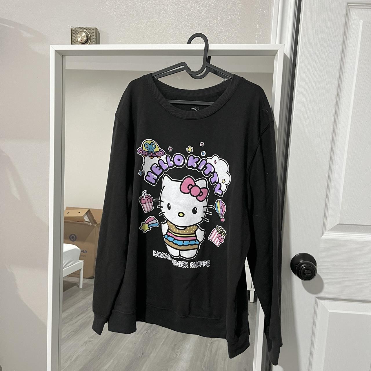 hello kitty sanrio kawaii burger shoppe sweatshirt... - Depop