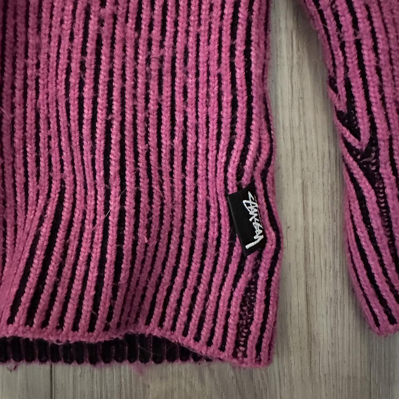 Stussy Striped Sweater Sz XL store Gray And Pink