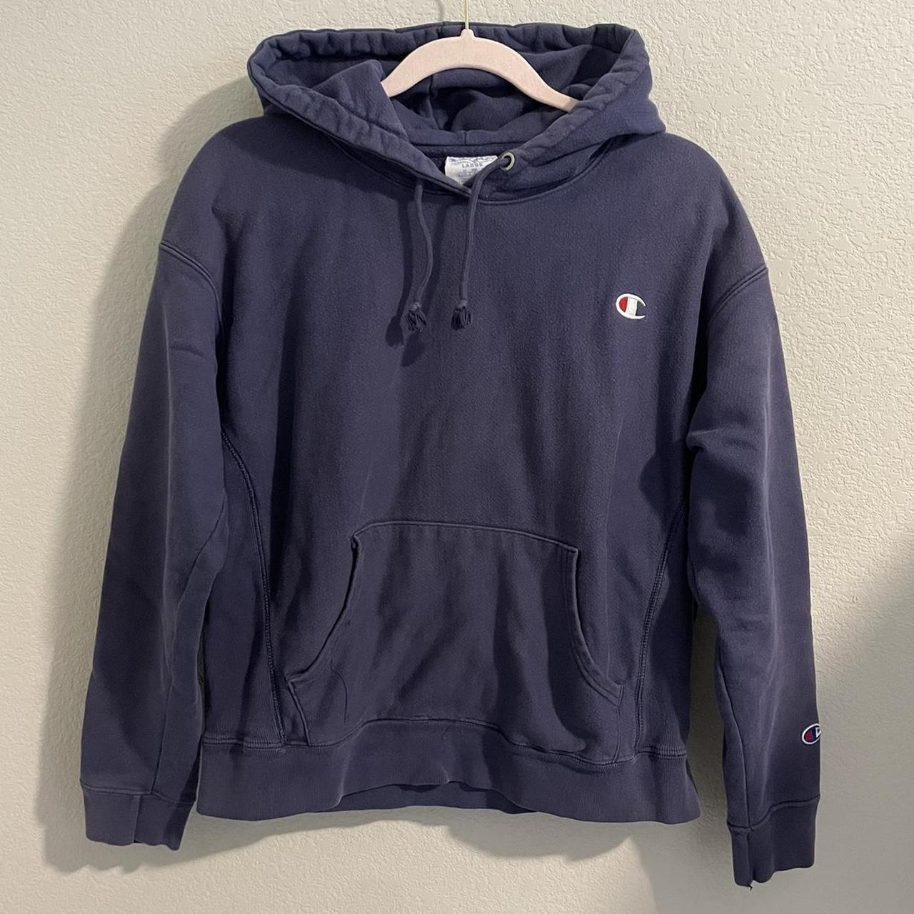 Navy champion reverse sales weave hoodie