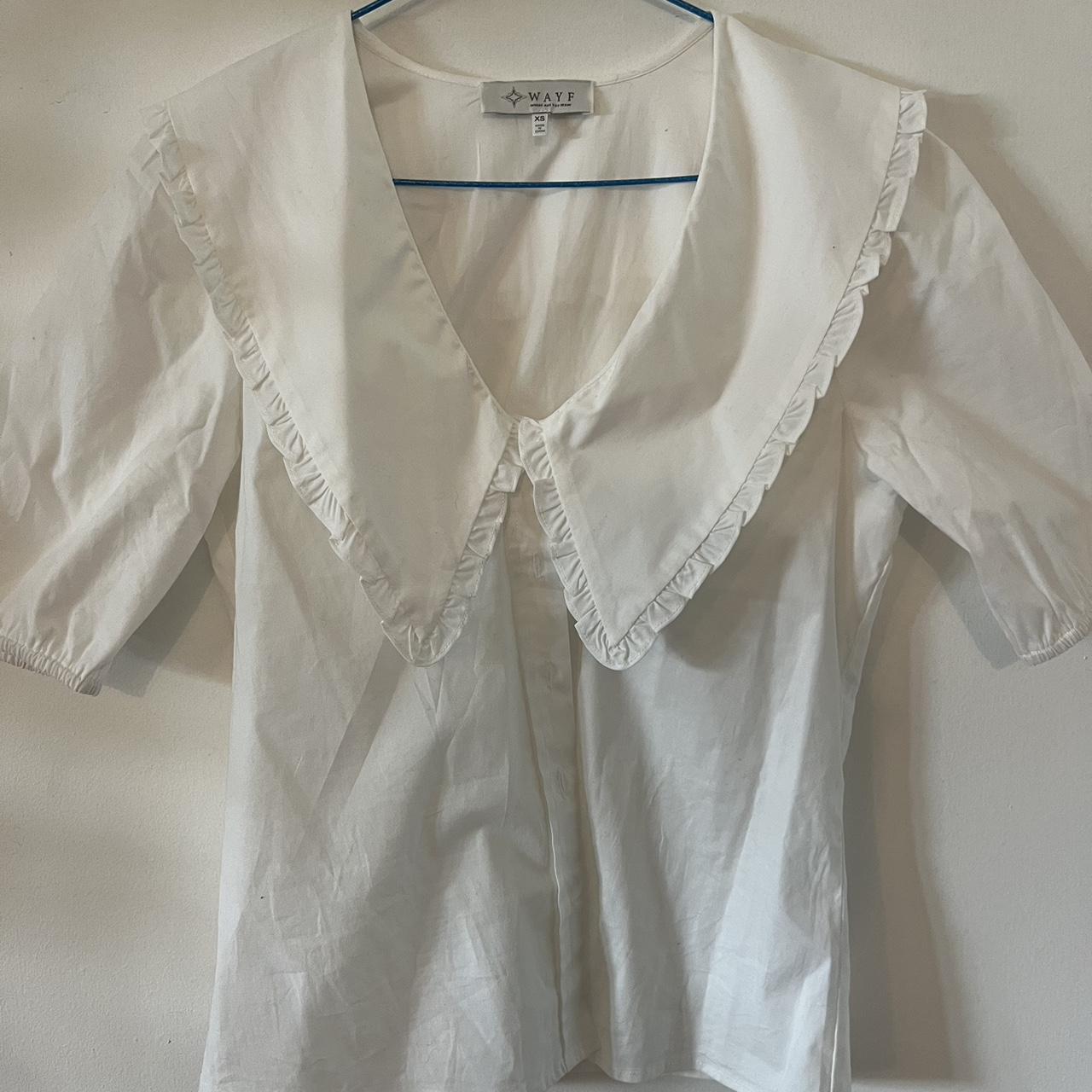 Wayf Women's White Blouse | Depop