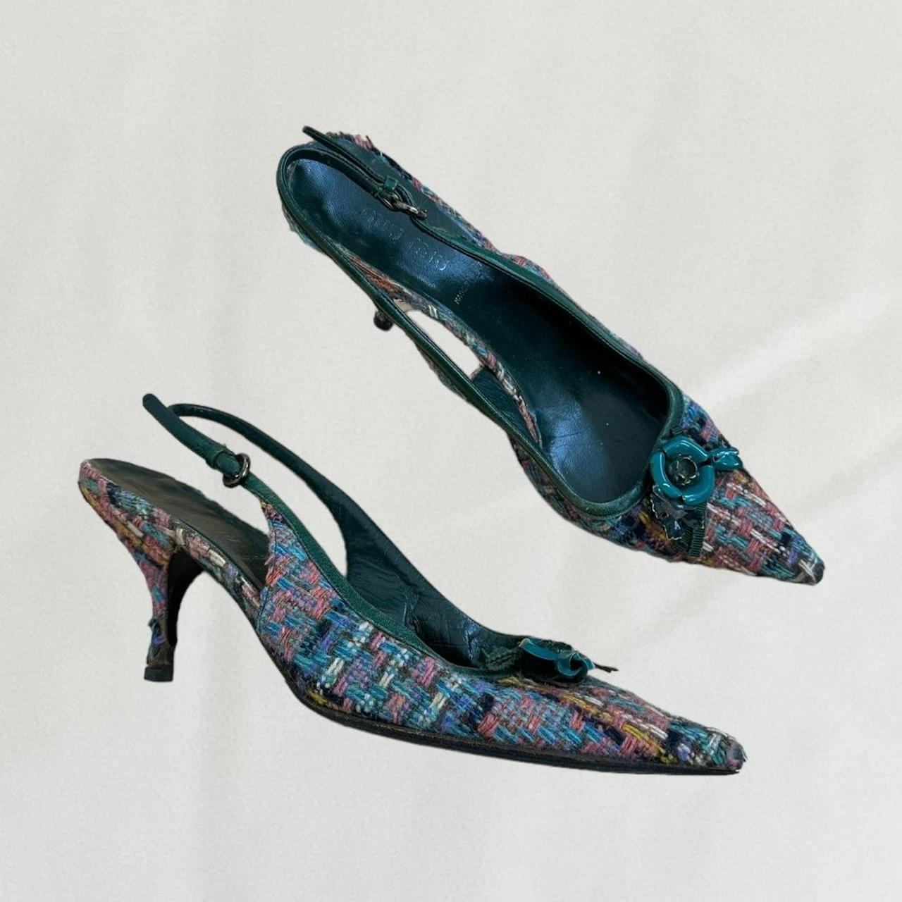 Multi colored kitten heels hotsell