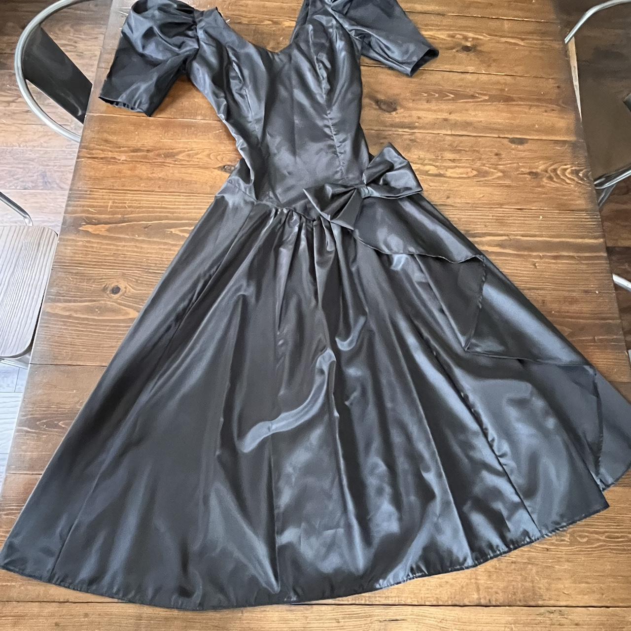 Vintage 80s early 90s black goth prom dress Amazing... - Depop