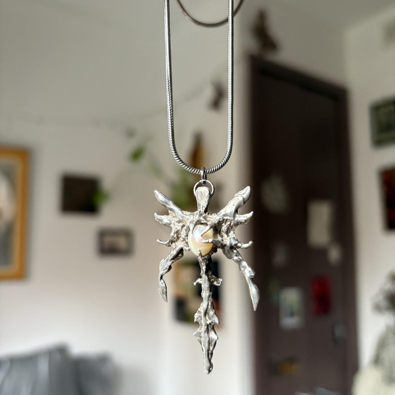 Women's Necklace - Silver/Multi – Solid sterling … - image 1