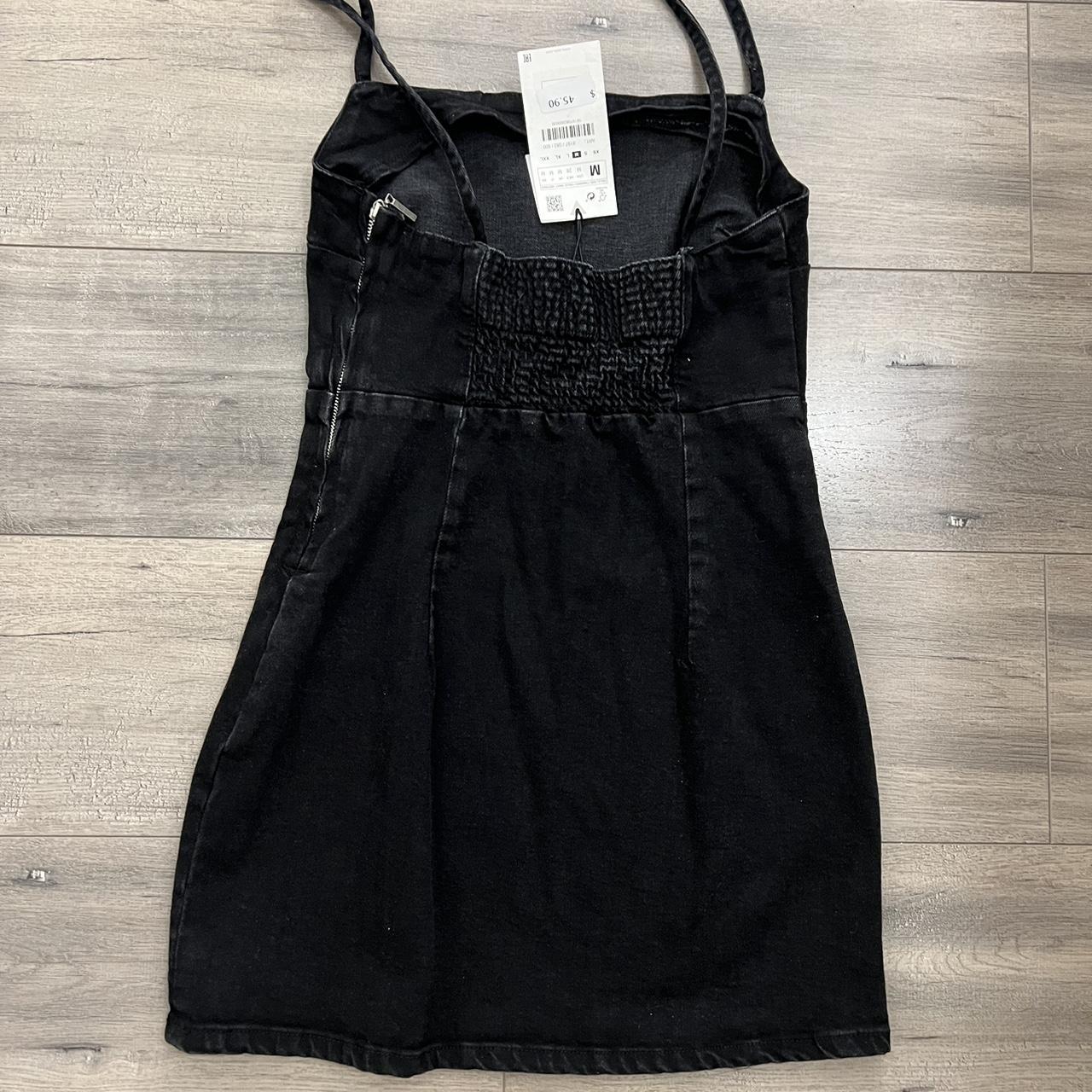 Zara black denim dress Brand new with tags... Depop