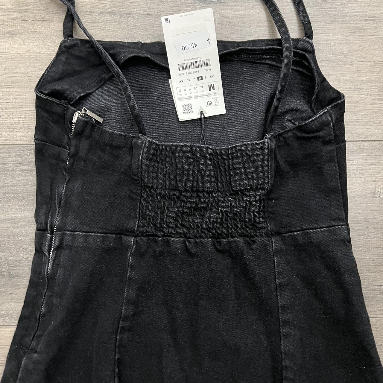 Zara black denim dress Brand new with tags... Depop