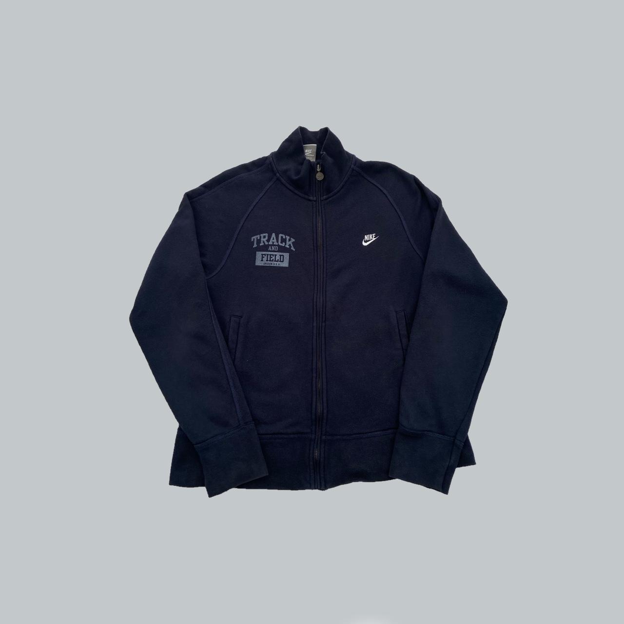 Vintage Nike Jacket Navy full zip with the white... - Depop