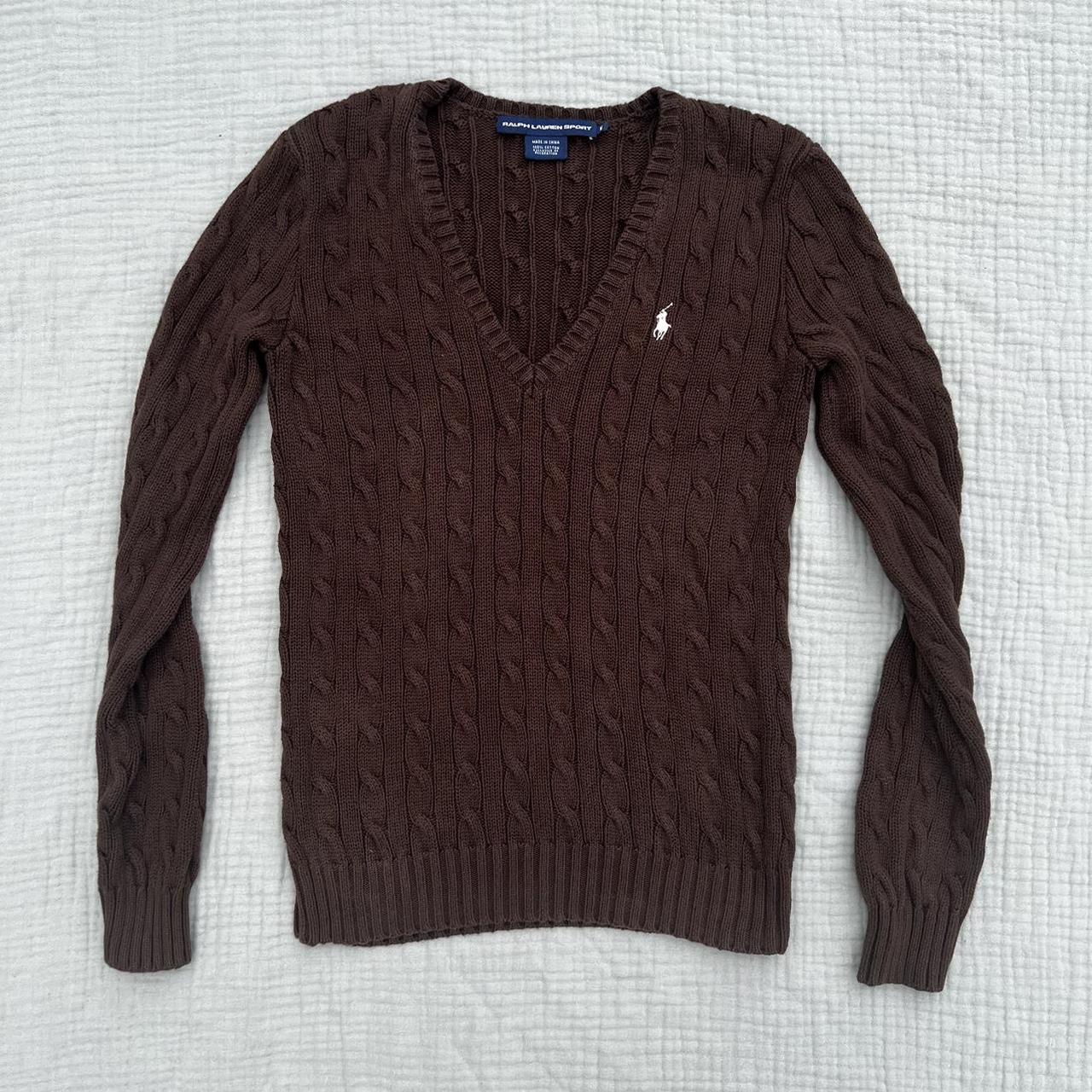 Ralph Lauren Sport Vintage Brown Sweater In great... - Depop