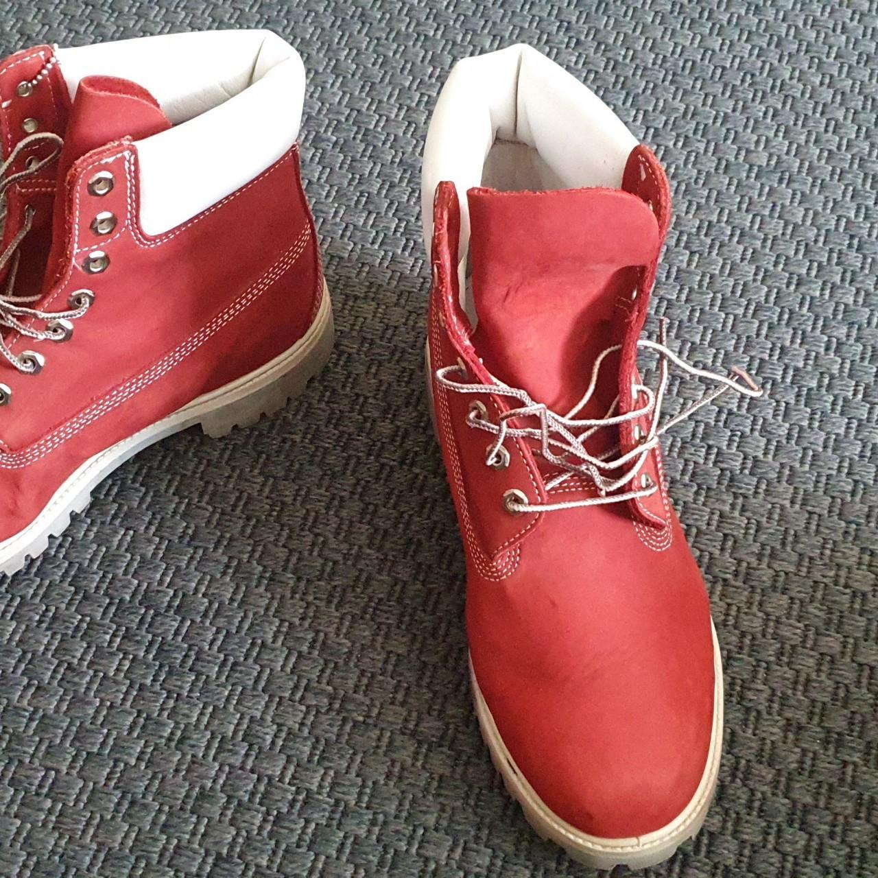 Mens red outlet timberland boots uk