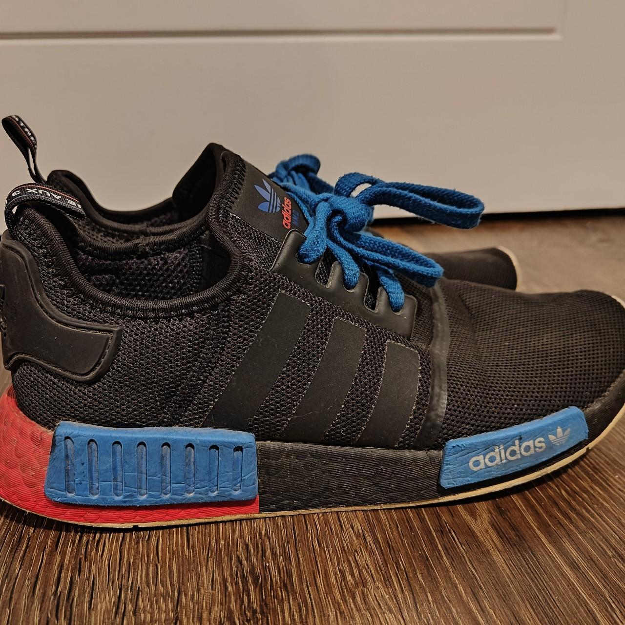 Nmd black red blue best sale