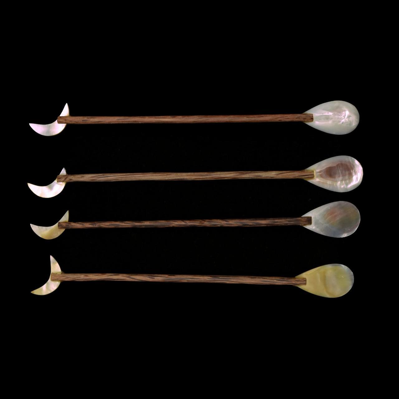 This is a set of 4 spoons., Handmade in Bali., Great
