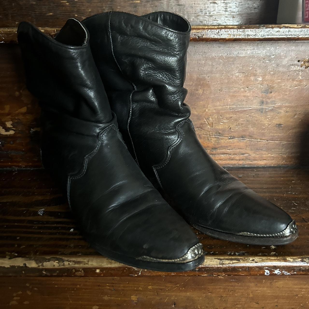 Genuine leather steel toe boots - Depop