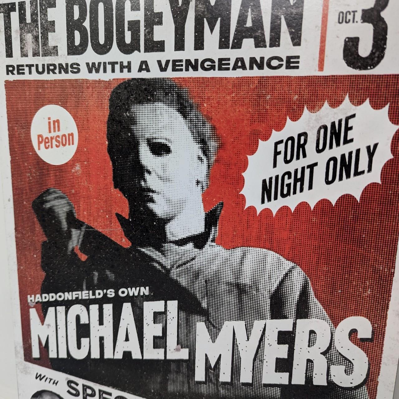 Spirit Halloween Michael Myers Poster Sign Add some... Depop