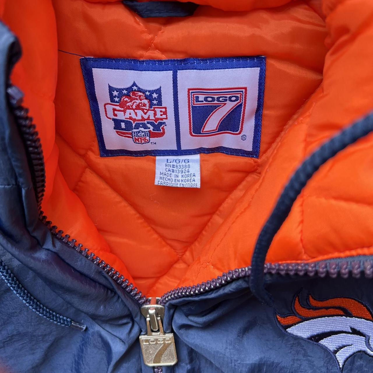 VINTAGE MIGHTY-MAC NFL DENVER BRONCOS PUFFER JACKET - Depop