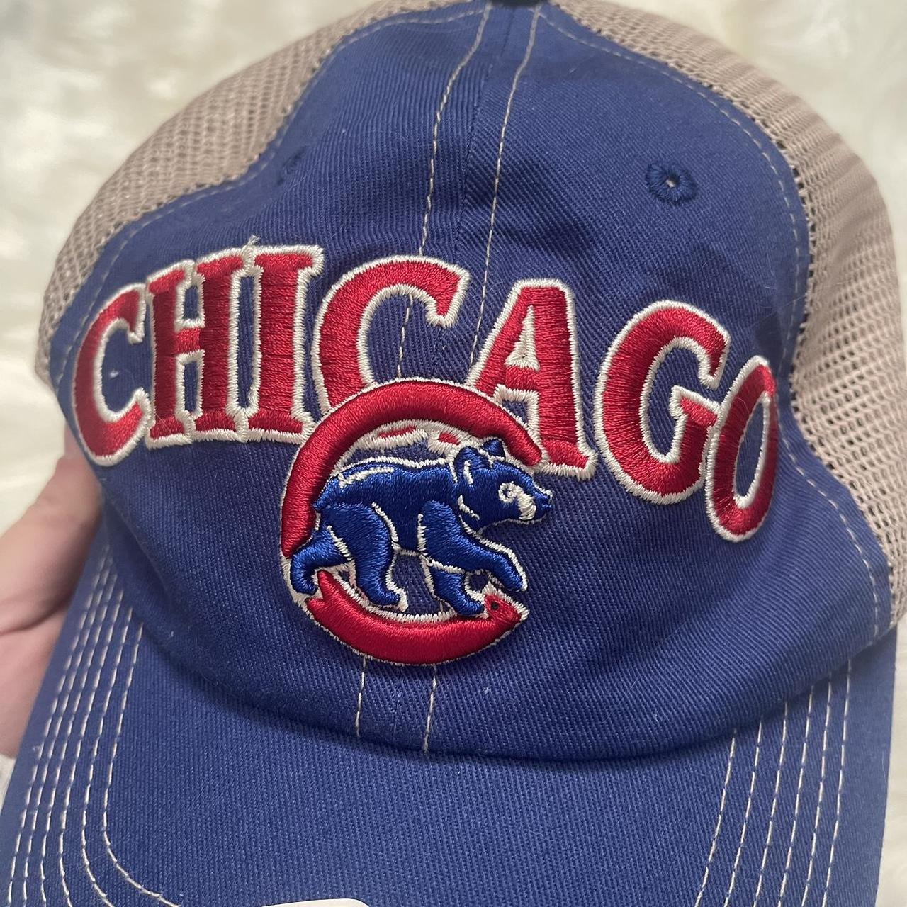 Chicago Cubs Vintage Corduroy Blue Snapback Hat Cap Baseball