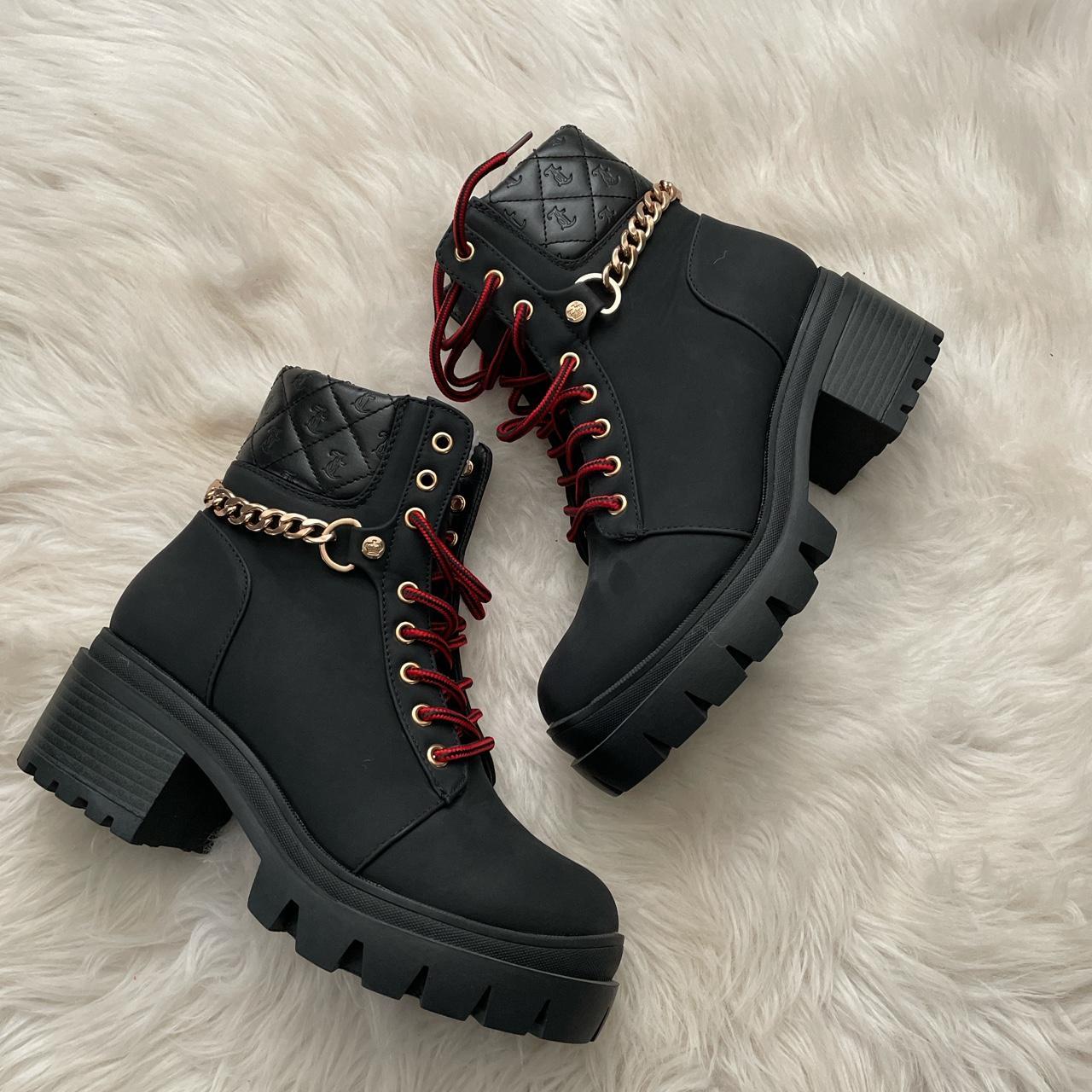 Juicy Couture combat boots size 8! Very comfy and - Depop