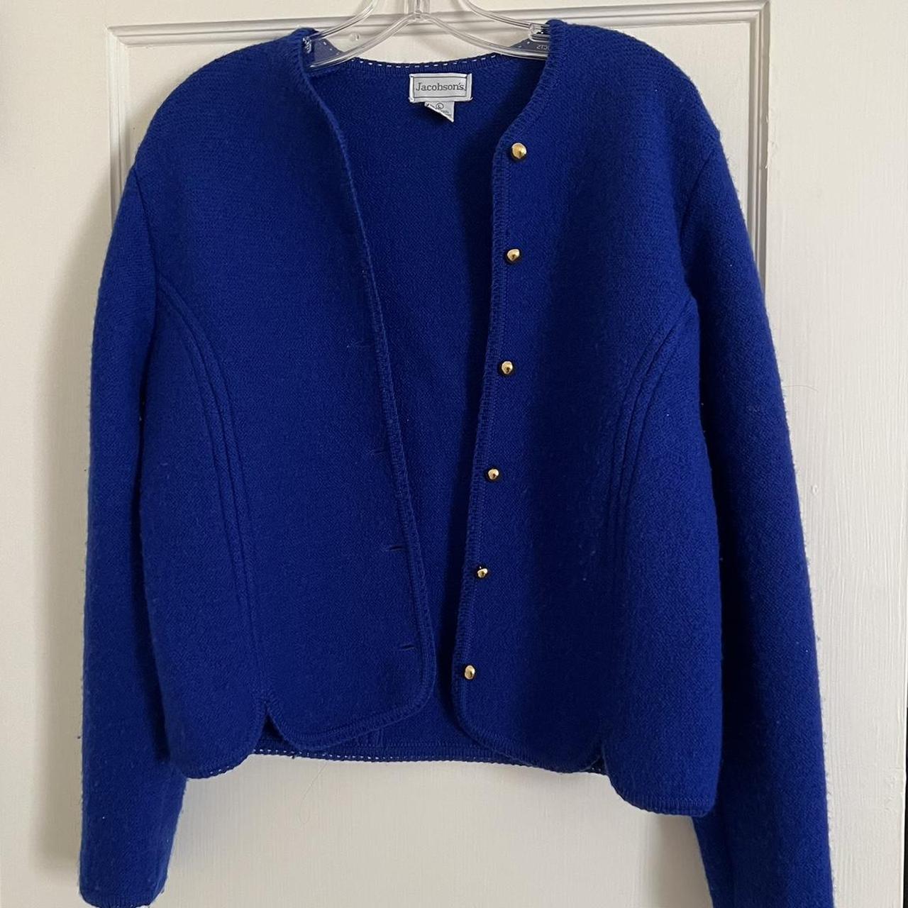 & Other Stories Women's Blue and Gold Cardigan | Depop