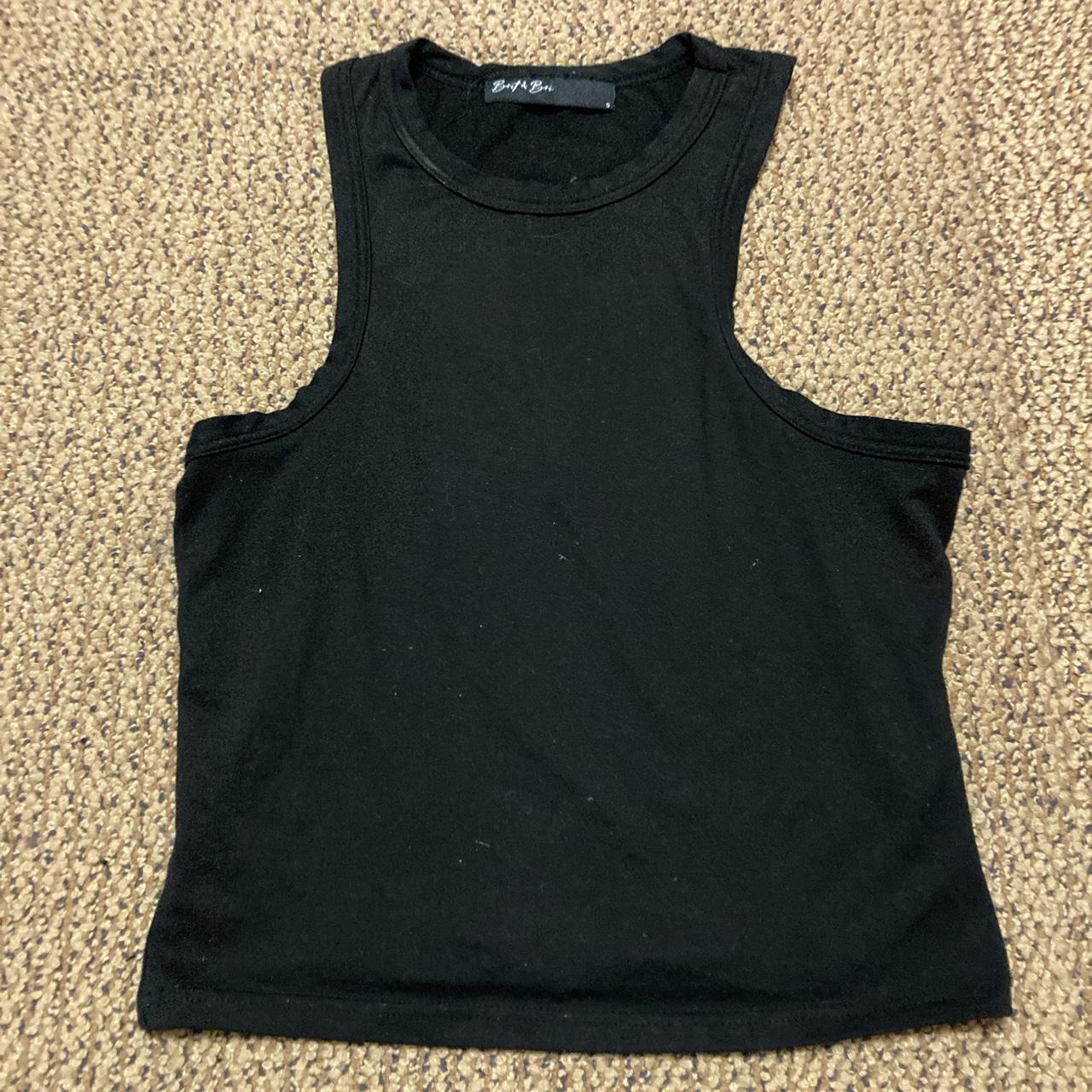 black athletic brit & bri tank top / crop top - Depop