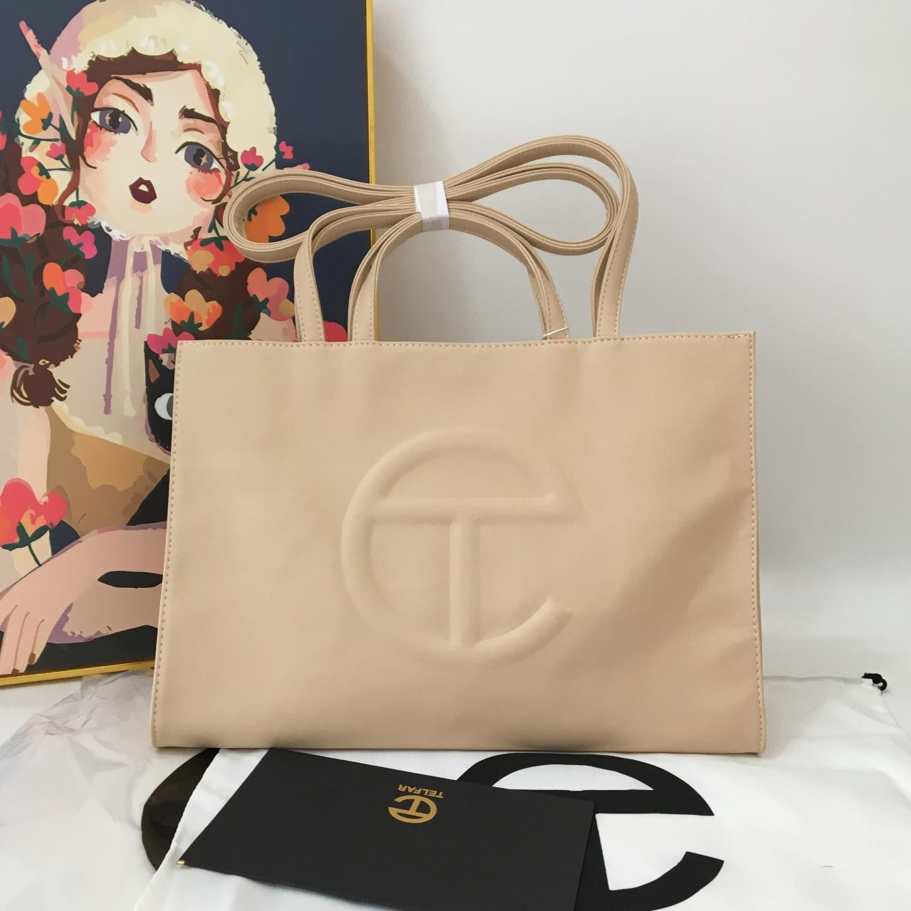 Telfar Medium Shopping Bag - Cream Telfar Medium... - Depop