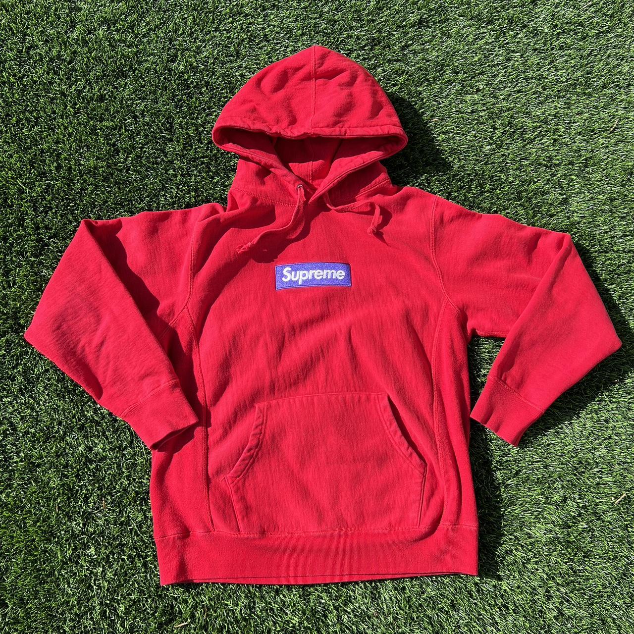 Supreme box logo hoodie red purple sale