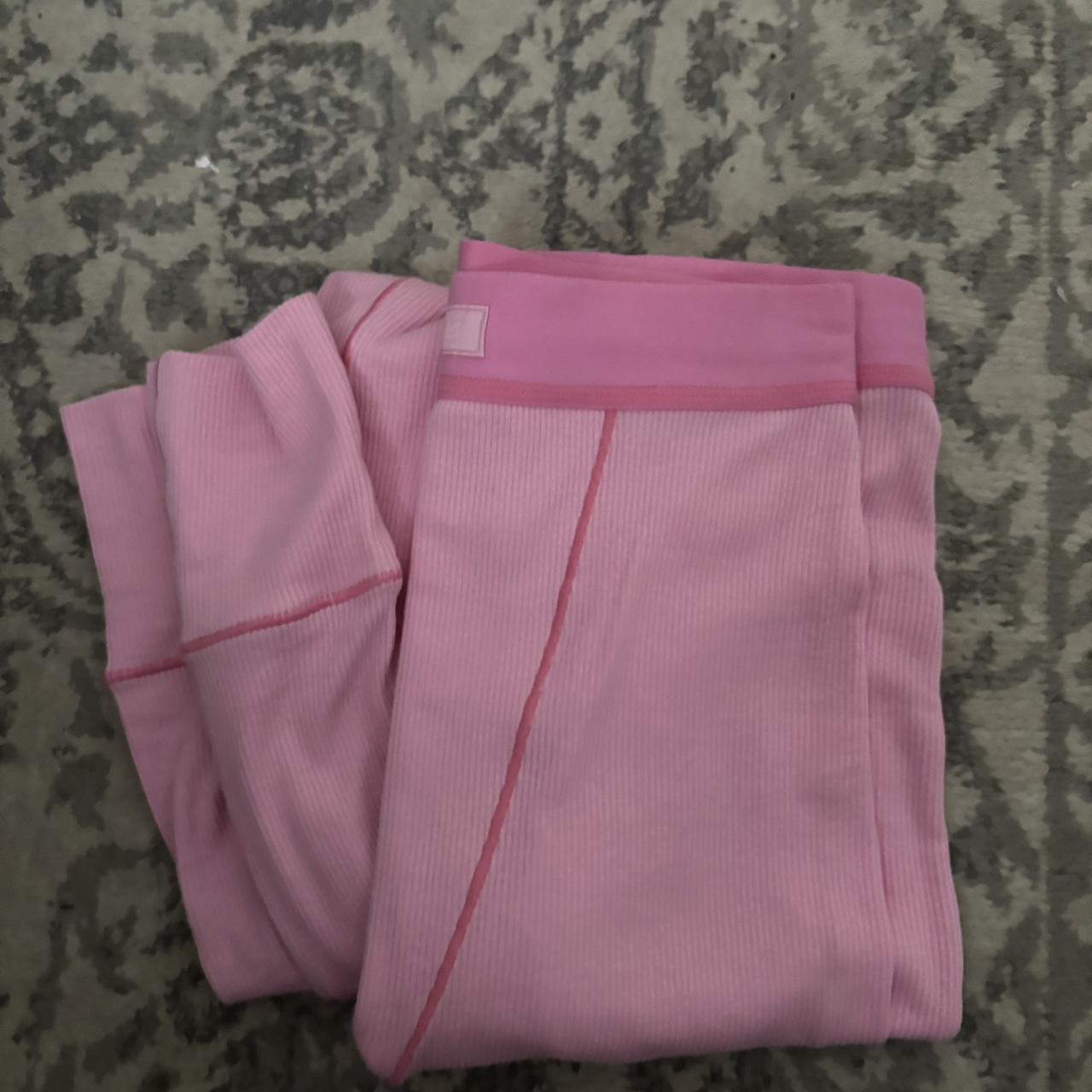 Selling skims bubble gum pink cotton rib leggings... - Depop