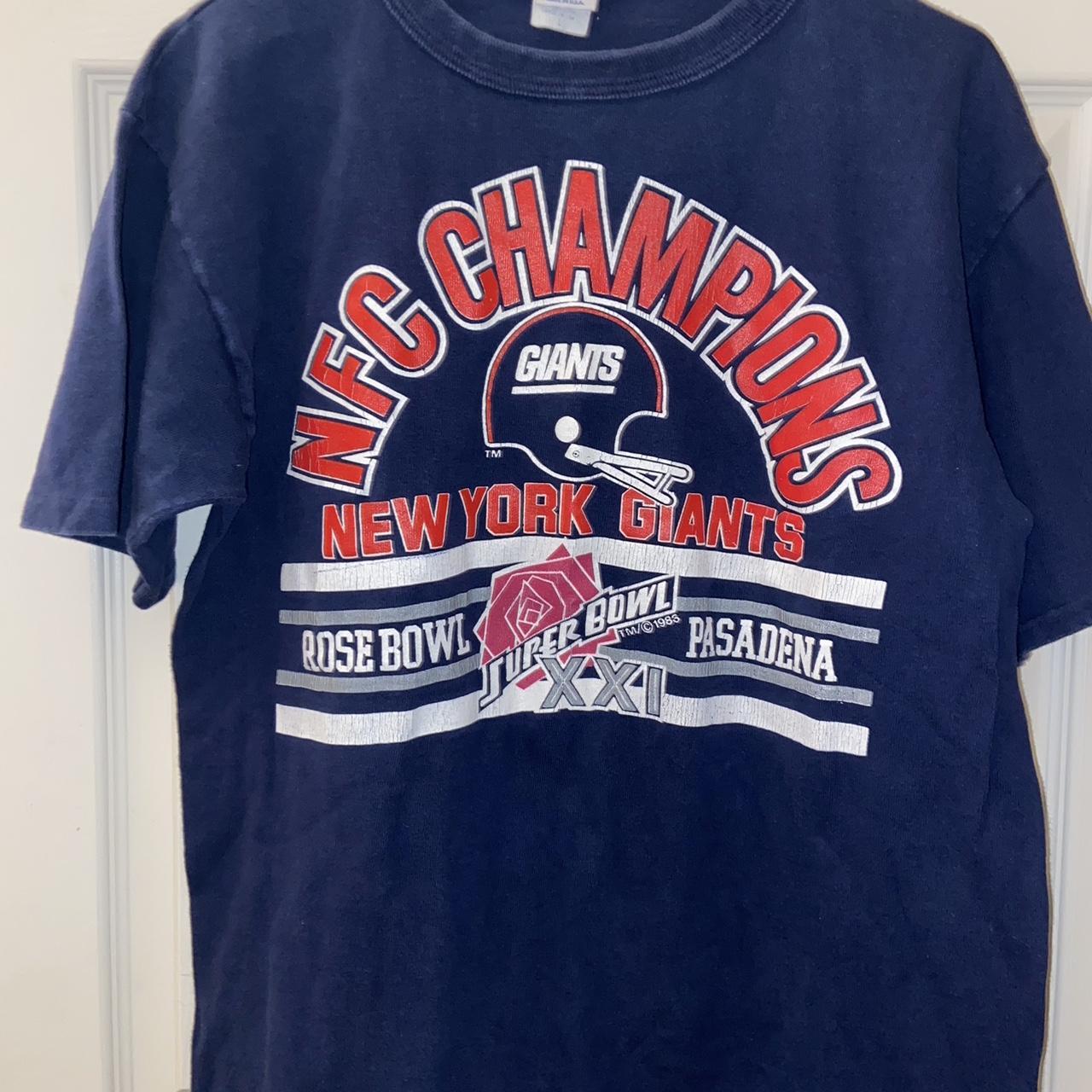 Vintage New York Giants Rose Bowl NFC Champions T-Shirt