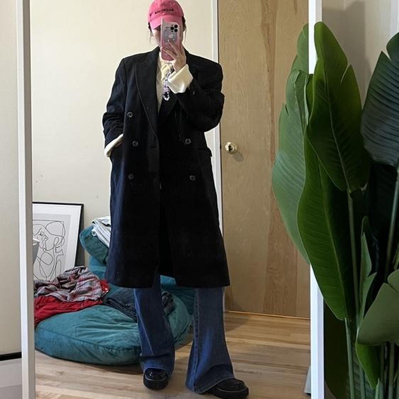 Unisex vintage dark grey (almost black) oversized... Depop