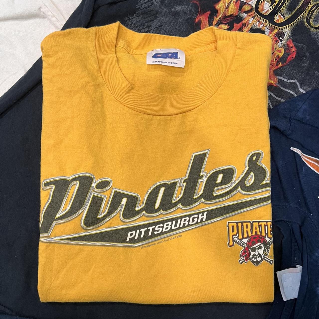 Pittsburgh Pirates over shirt Black /yellow Size - Depop