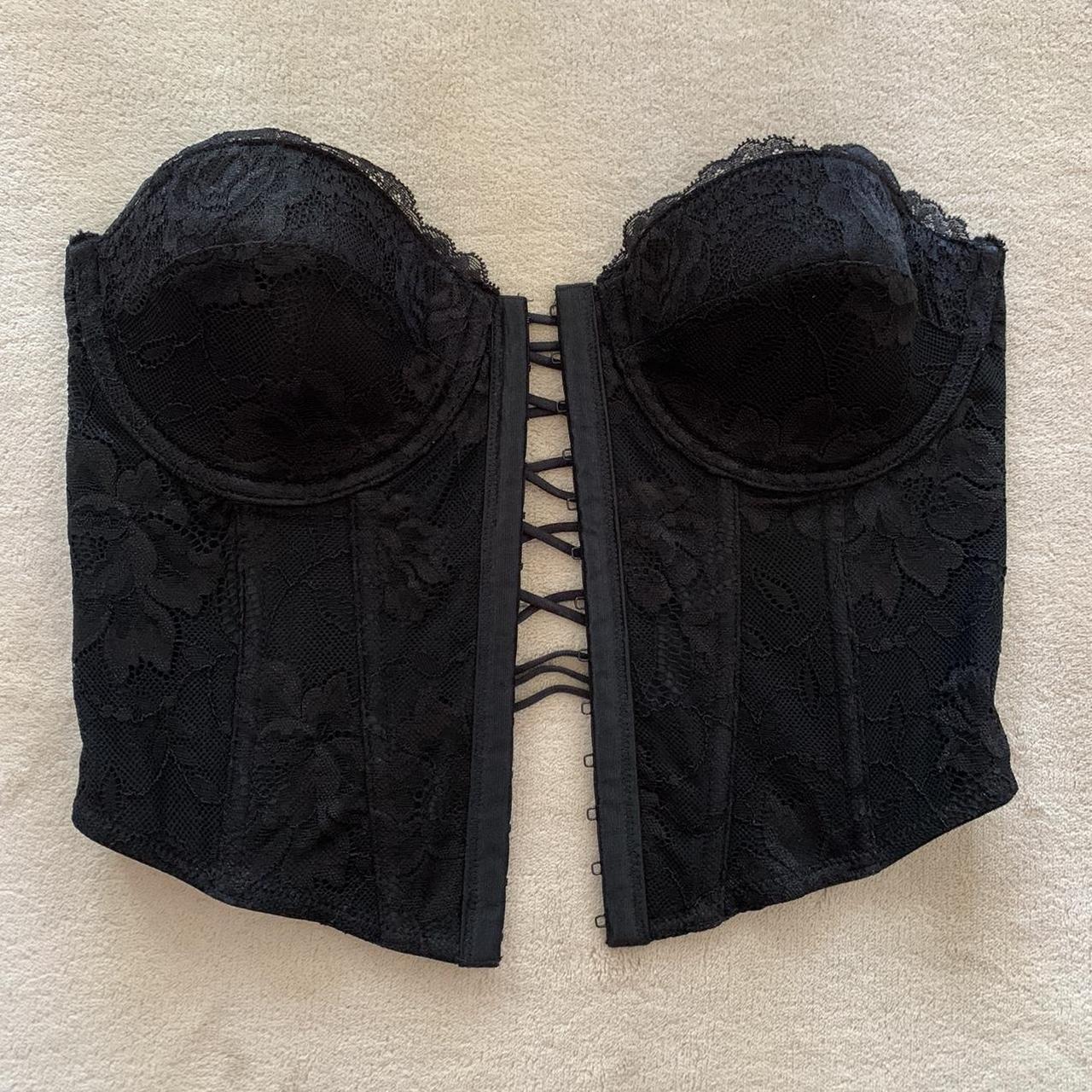 GLASSONS BLACK LACE CORSET/BUSTIER SIZE 10 Sexy... Depop