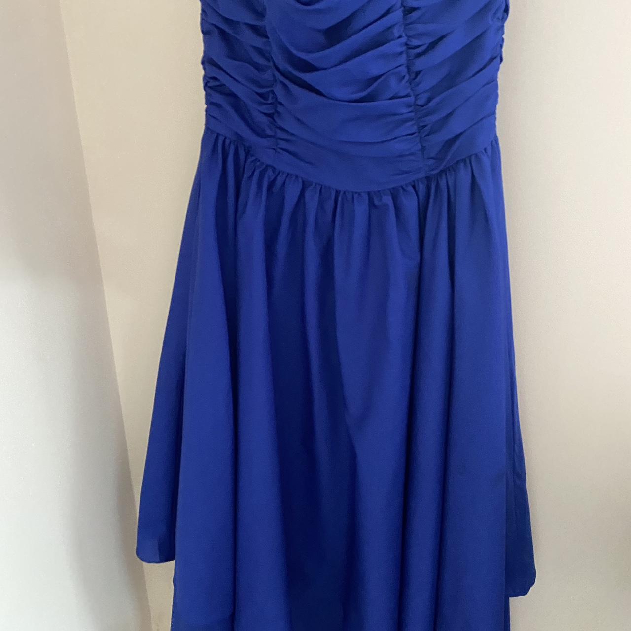 Stunning blue formal mini ruffle dress from Kerena... - Depop