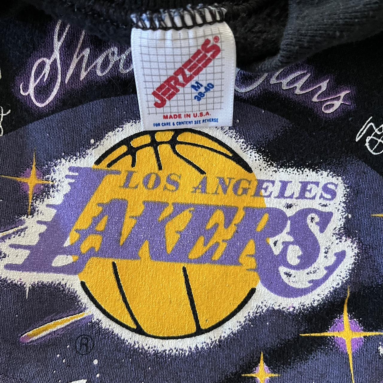 Vintage 90s Lakers Basketball Sweatshirt Cutoff - Depop