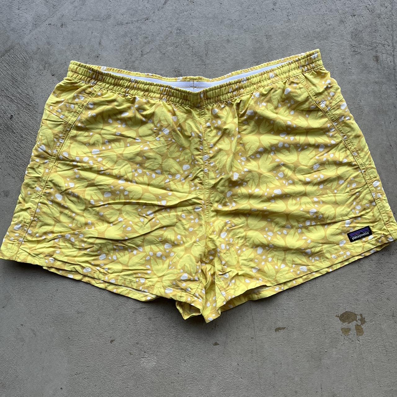 Patagonia Women's Yellow Shorts Depop
