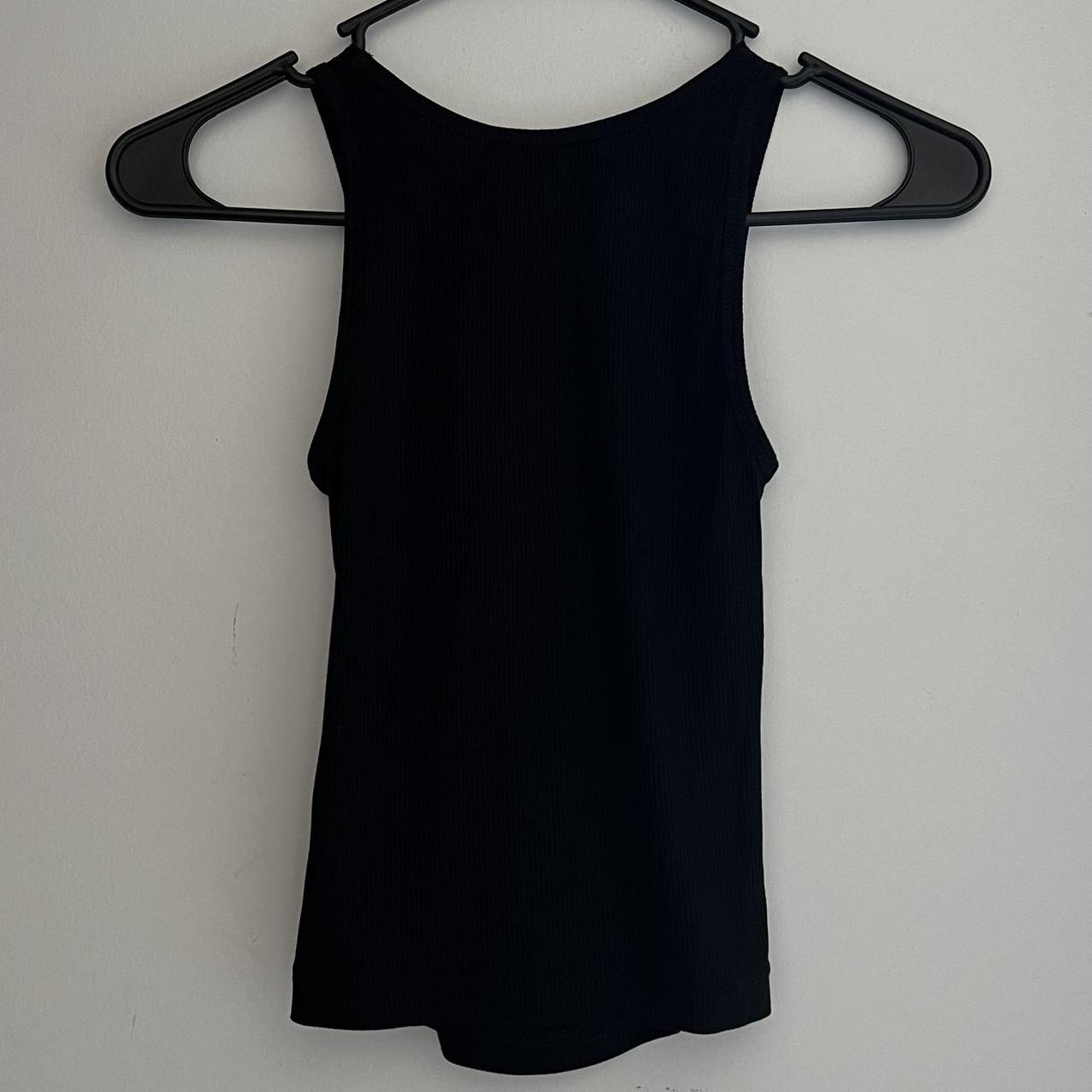 Sandy Liang Black Riblet Tank in size XXS no longer... - Depop