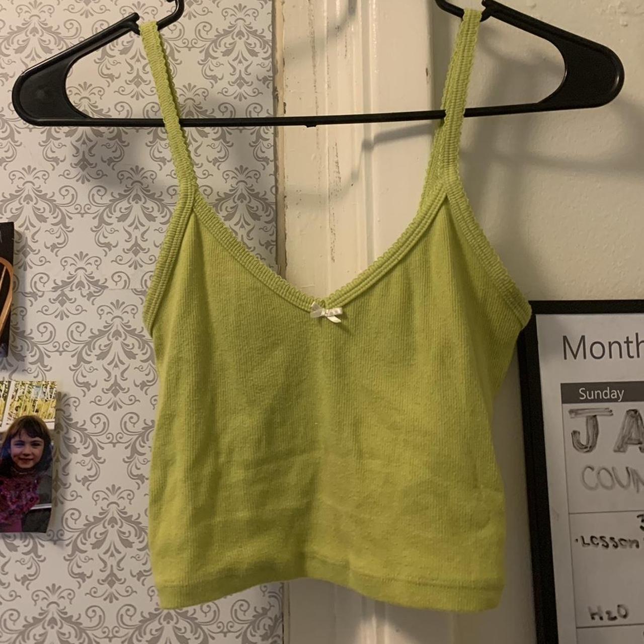 Aritzia Sunday Best green bow tank top Depop