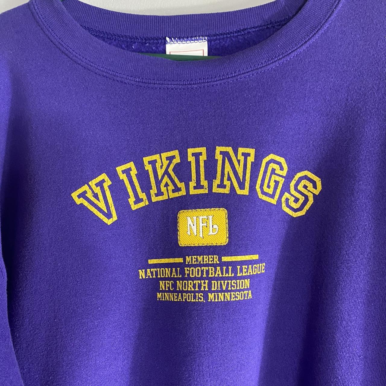 Vintage 90's Minnesota Vikings Crewneck Size: - Depop