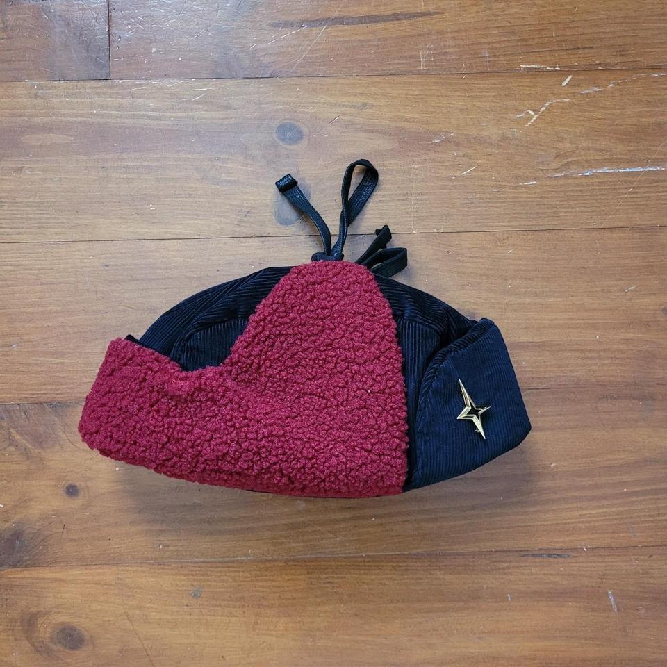 Thames MMXX Nikita Trapper Hat Navy with Red... - Depop