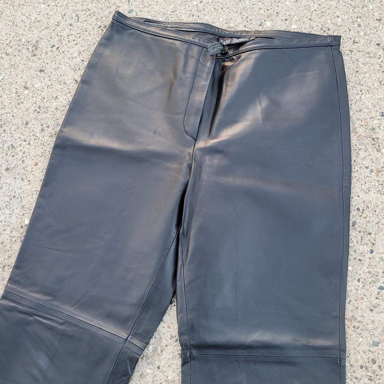 Vintage 90s Cami Leather Pants Free shipping USA -... - Depop