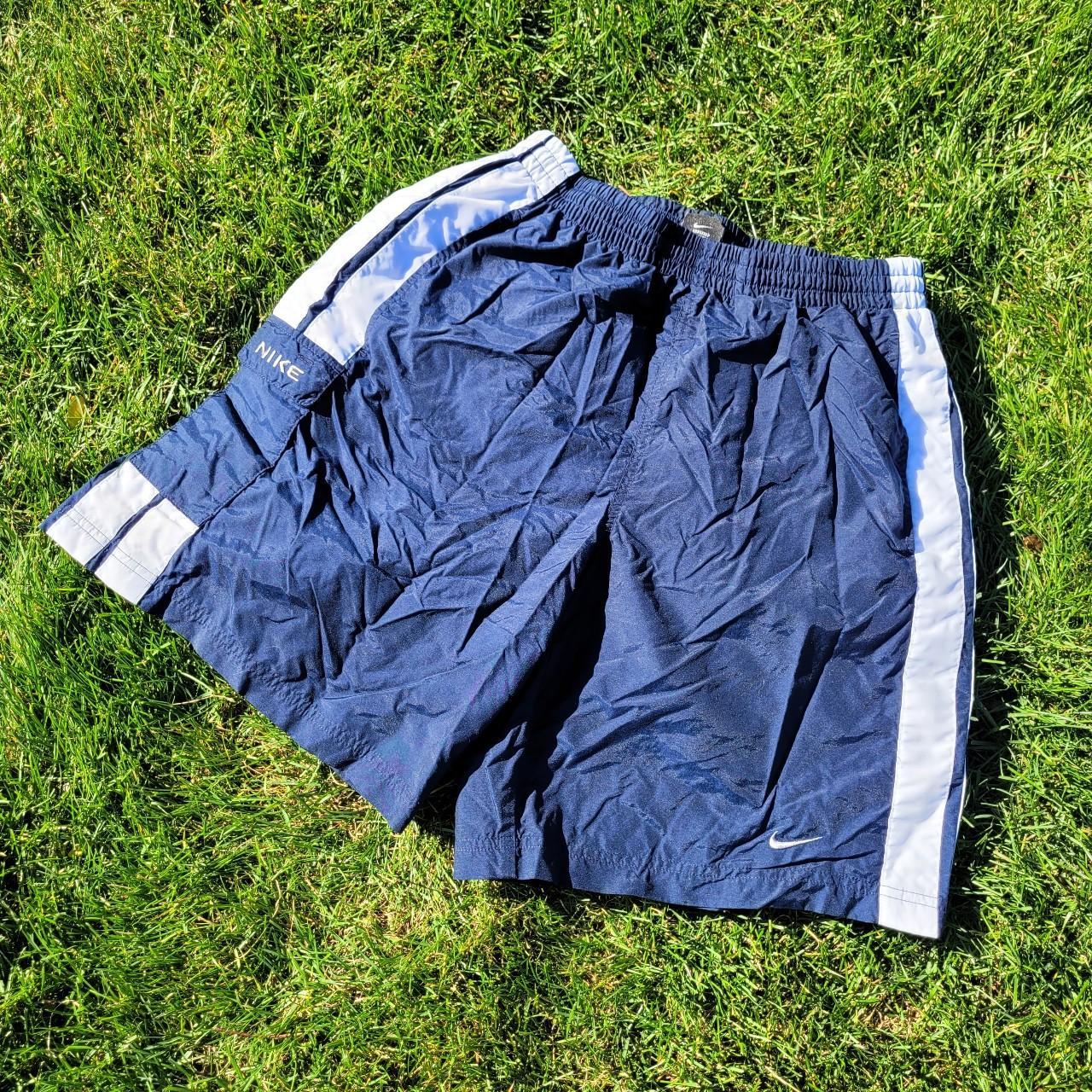 Nike Men's Navy and White Swim-briefs-shorts
