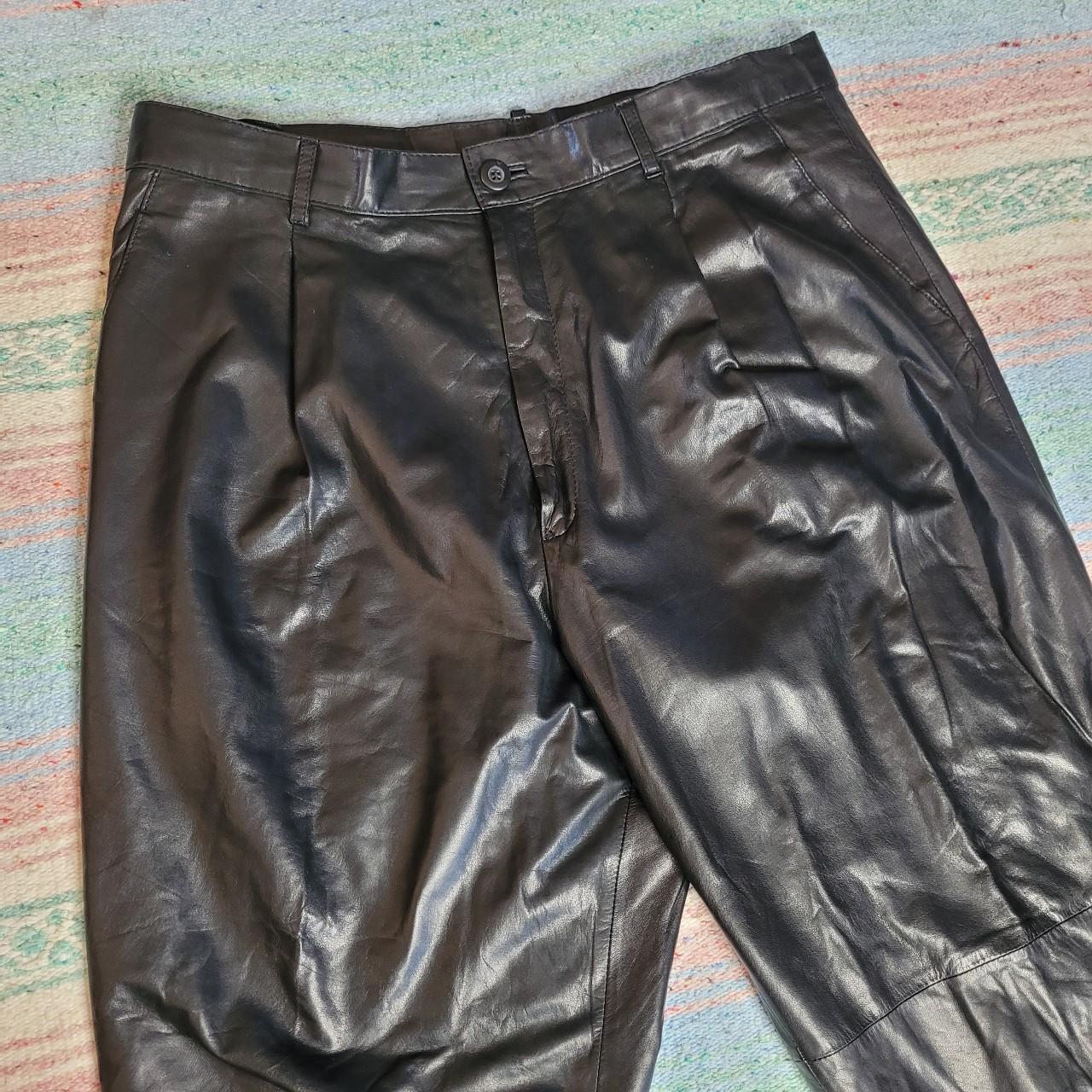 Vintage 80s Leather Pants Free shipping on bundles... - Depop