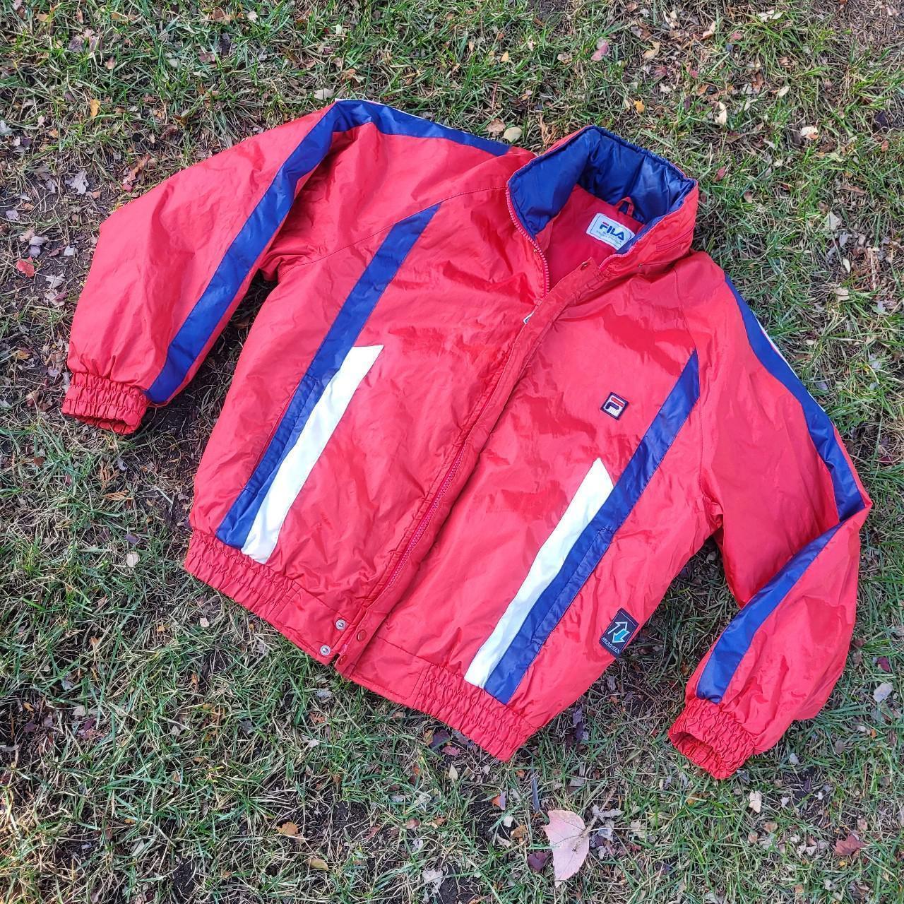 Vintage 80s FILA Puffer Jacket Size Medium... - Depop