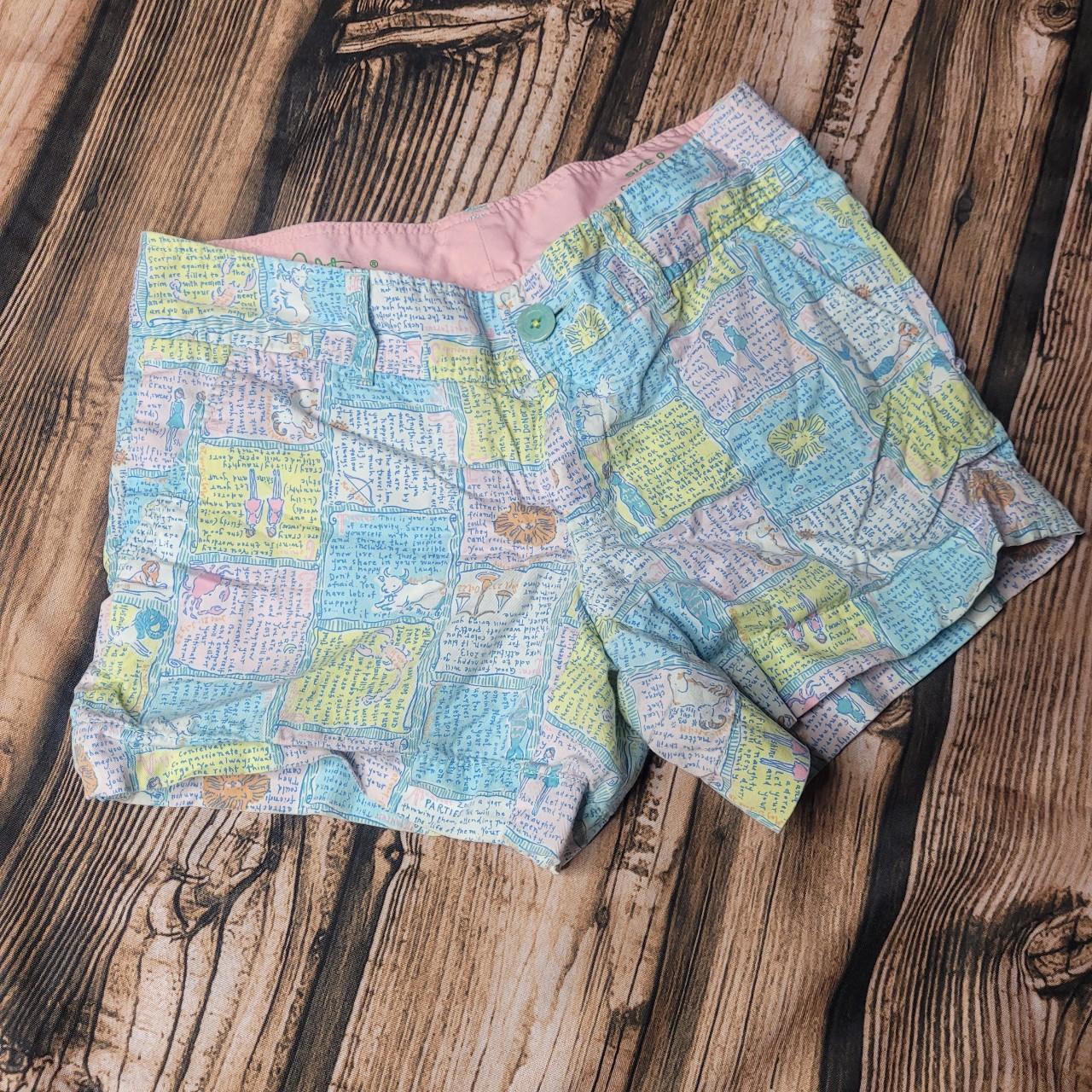 Lilly Pulitzer Women's Blue And Pink Shorts | Depop