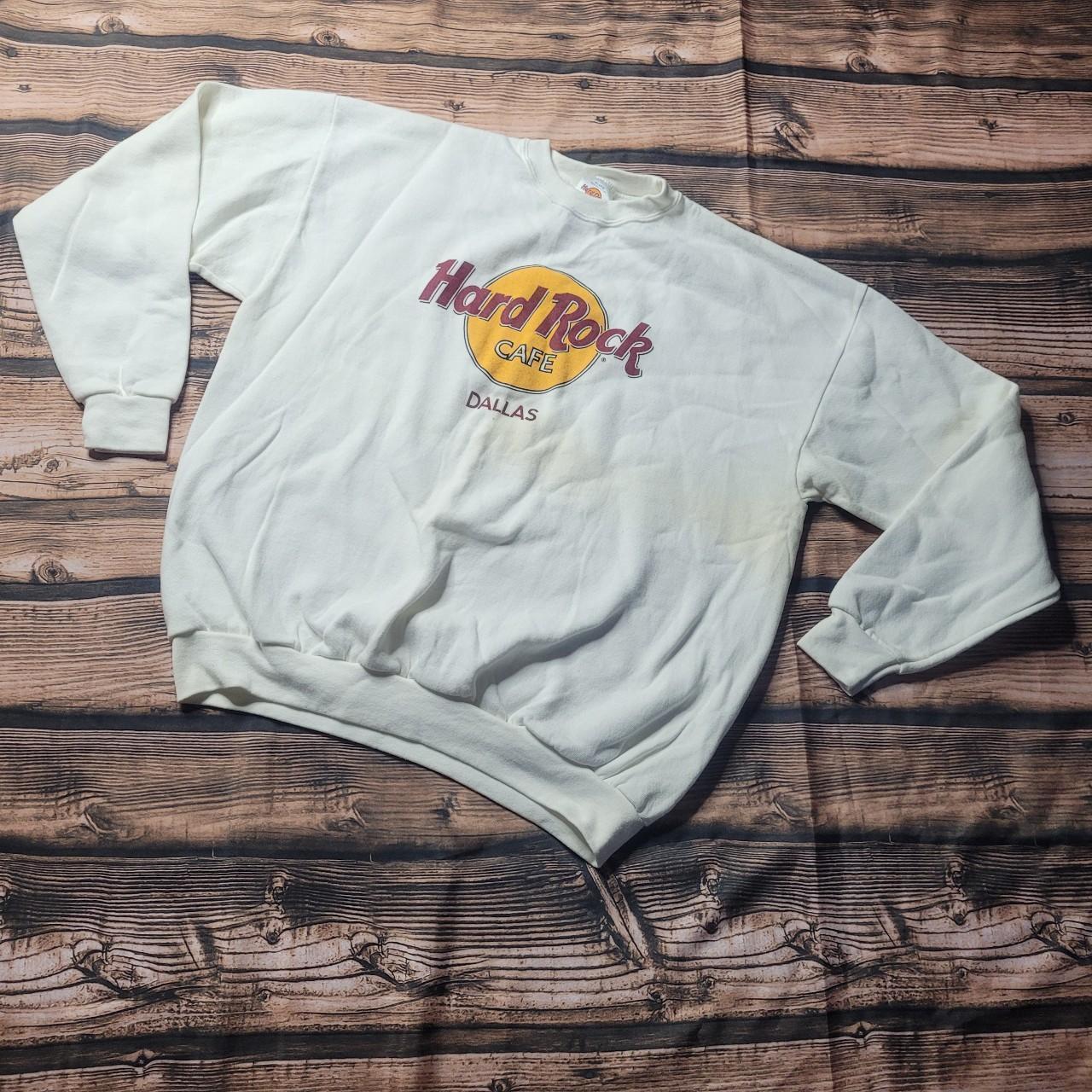 Vintage 90s Hard Rock Cafe Dallas Crewneck Sized XL... - Depop